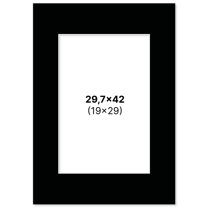 Passepartout Svart 29,7x42 cm A3 i gruppen Hobby & Kreativitet / Organisere / Rammer / Passepartout hos Pen Store (135121)