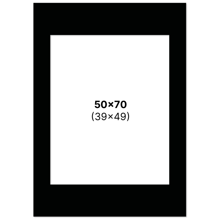 Passepartout Svart 50x70 cm i gruppen Hobby & Kreativitet / Organisere / Rammer / Passepartout hos Pen Store (135124)