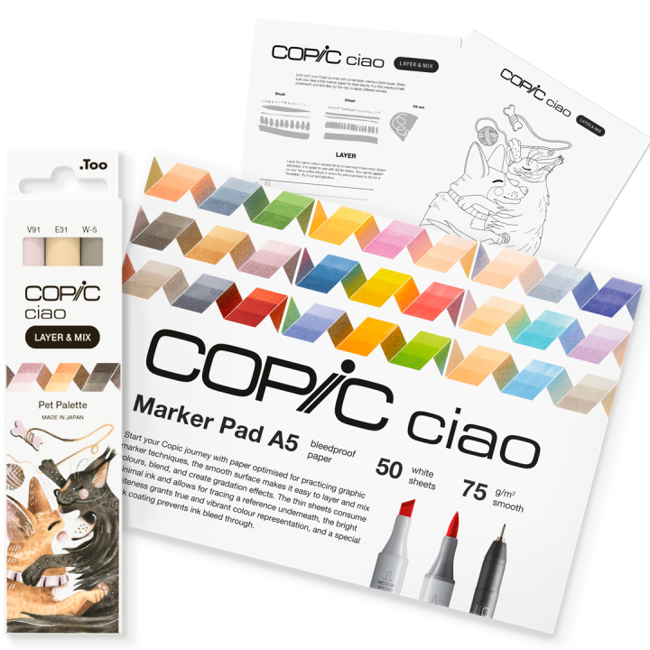 Ciao Layer & Mix 2D Starter Set Pet i gruppen Penner / Kunstnerpenner / Illustrasjonmarkers hos Pen Store (135133)