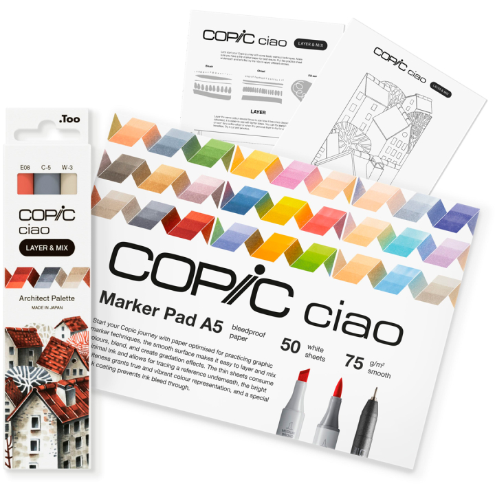 Ciao Layer & Mix 2D Starter Set Architect i gruppen Penner / Kunstnerpenner / Illustrasjonmarkers hos Pen Store (135135)