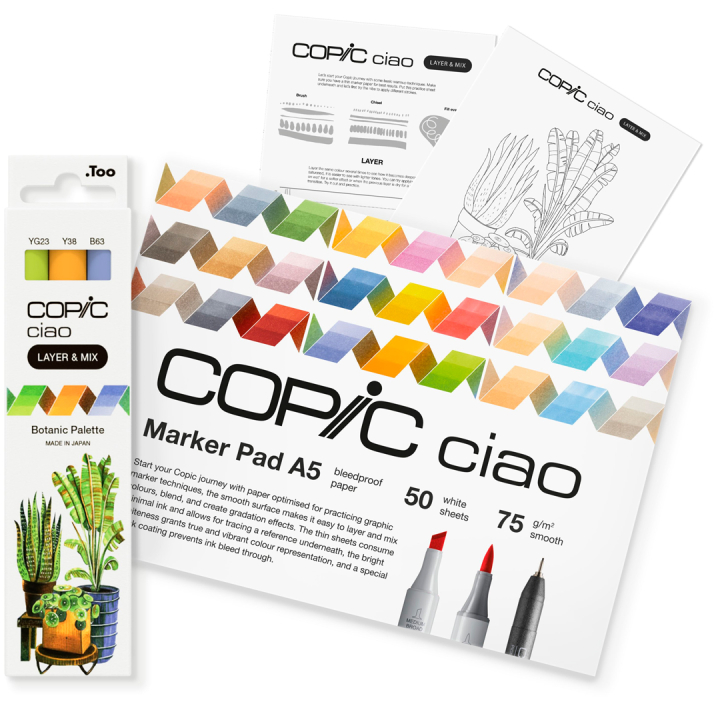 Ciao Layer & Mix 3D Starter Set Botanic i gruppen Penner / Kunstnerpenner / Illustrasjonmarkers hos Pen Store (135137)