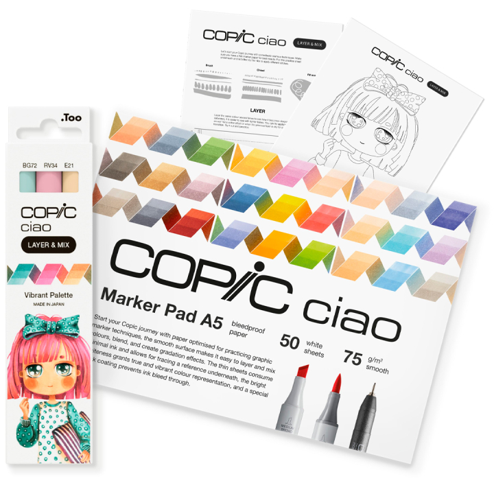 Ciao Layer & Mix Manga Starter Set Vibrant i gruppen Penner / Kunstnerpenner / Illustrasjonmarkers hos Pen Store (135138)