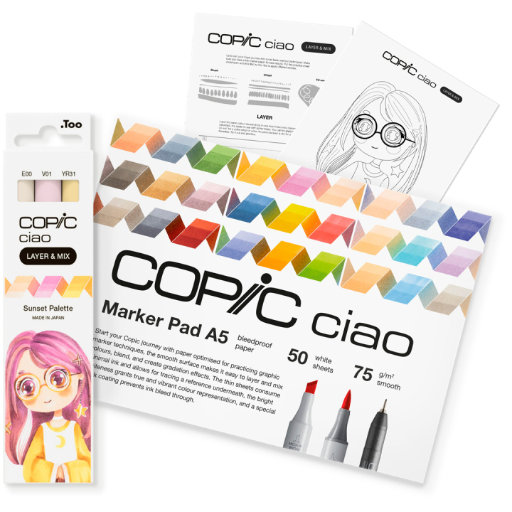 Ciao Layer & Mix Manga Starter Set Sunset i gruppen Penner / Kunstnerpenner / Illustrasjonmarkers hos Pen Store (135139)