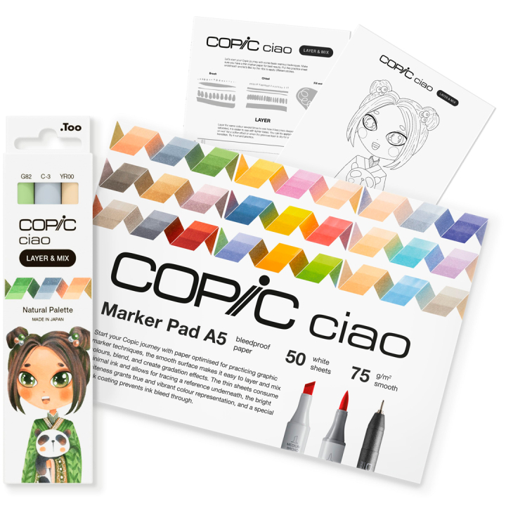 Ciao Layer & Mix Manga Starter Set Natural i gruppen Penner / Kunstnerpenner / Illustrasjonmarkers hos Pen Store (135140)