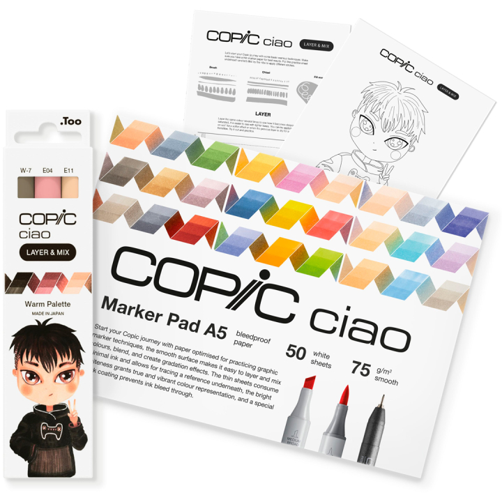 Ciao Layer & Mix Manga Starter Set Warm i gruppen Penner / Kunstnerpenner / Illustrasjonmarkers hos Pen Store (135142)