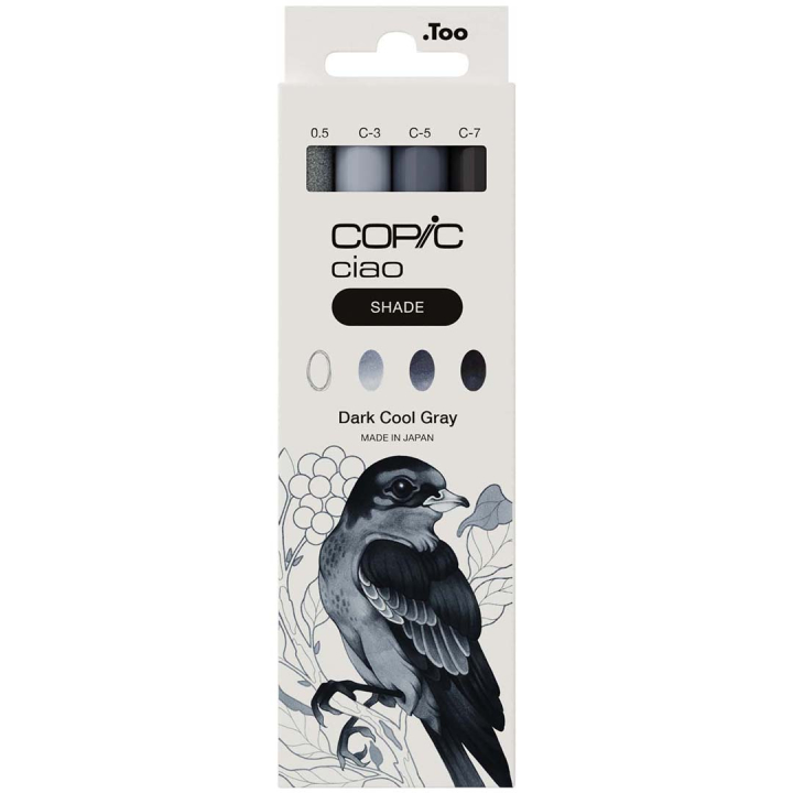 Ciao Shade Set Dark Cool Gray 4-pakk i gruppen Penner / Kunstnerpenner / Illustrasjonmarkers hos Pen Store (135146)