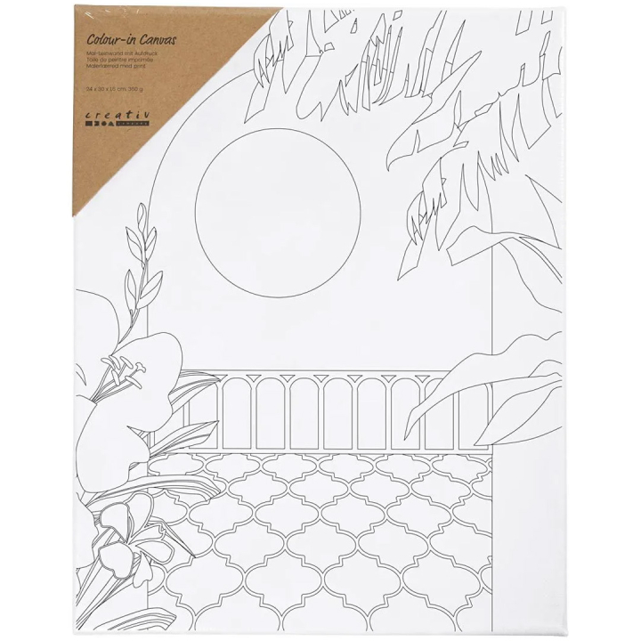 Lerret med trykk 24x30cm 360g Solig terrass i gruppen Kunstnermateriell / Studio / Lerret / Malerlerret akrylfarge hos Pen Store (135418)