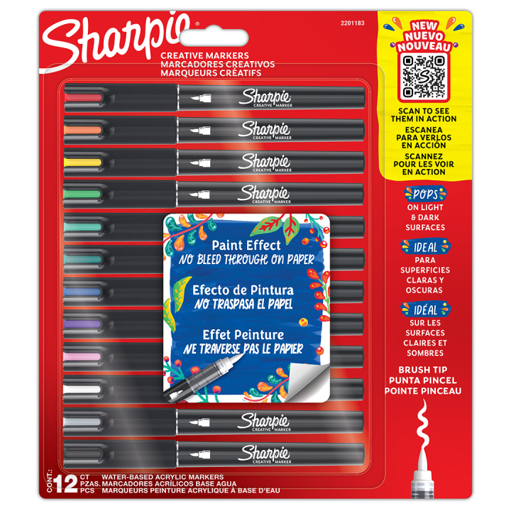 Creative Marker Brush Tip 12-pk i gruppen Penner / Kunstnerpenner / Akrylmarkers hos Pen Store (135429)