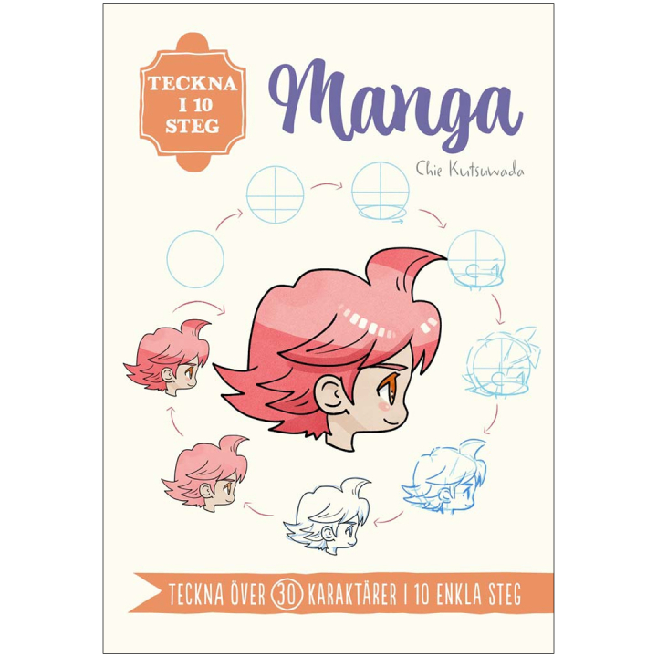 Teckna i 10 steg: Manga i gruppen Hobby & Kreativitet / Bøker / Instruksjonsbøker hos Pen Store (135543)