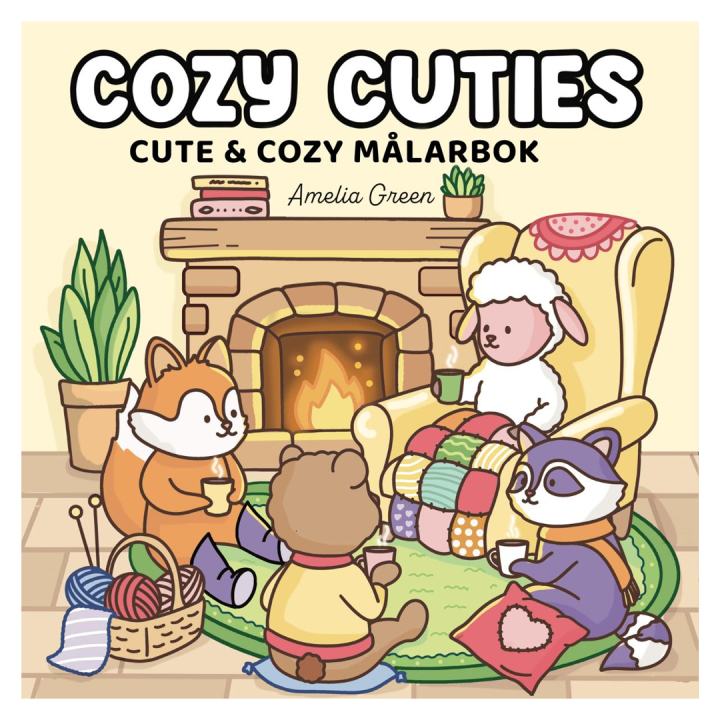 Cozy Cuties : Cute & Cozy målarbok i gruppen Hobby & Kreativitet / Bøker / Fargebøker for barn hos Pen Store (135547)