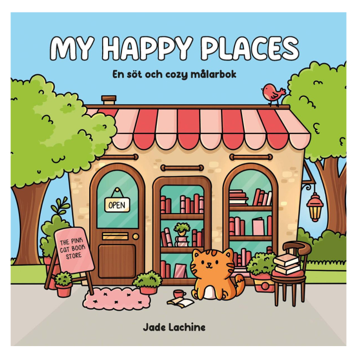 My Happy Places : En söt och cozy målarbok i gruppen Hobby & Kreativitet / Bøker / Fargebøker for barn hos Pen Store (135586)