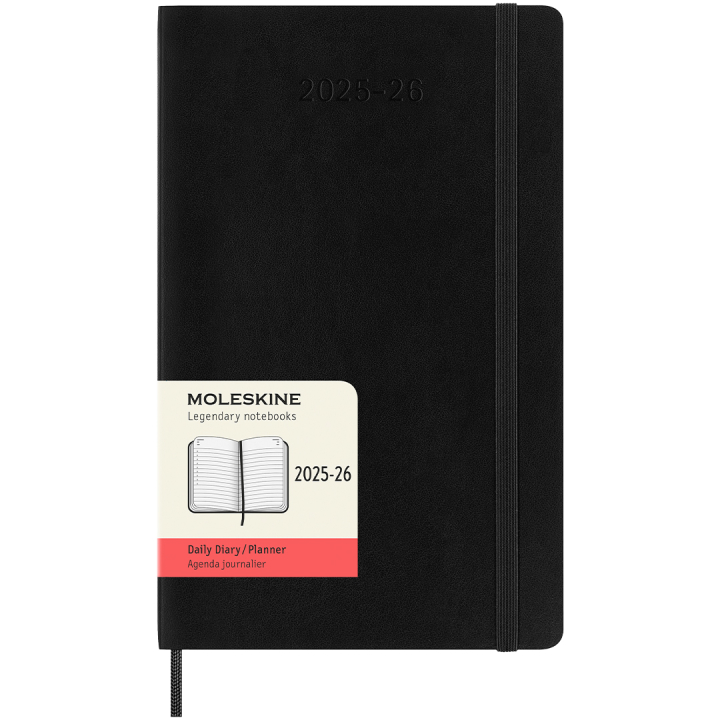 Kalender 18M Daily Soft Cover Large Black i gruppen  Papir & Blokk / Kalendere / 18 md kalendere hos Pen Store (135595)