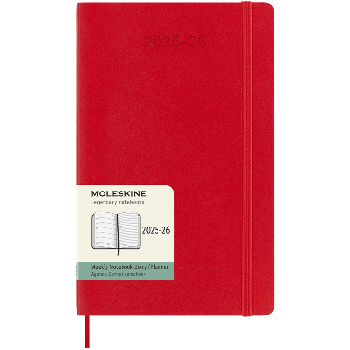 Kalender 18M WeekNote Soft Cover Large Red i gruppen  Papir & Blokk / Kalendere / 18 md kalendere hos Pen Store (135600)