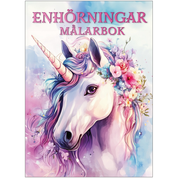 Enhörningar Målarbok i gruppen Hobby & Kreativitet / Bøker / Fargebøker for barn hos Pen Store (135623)