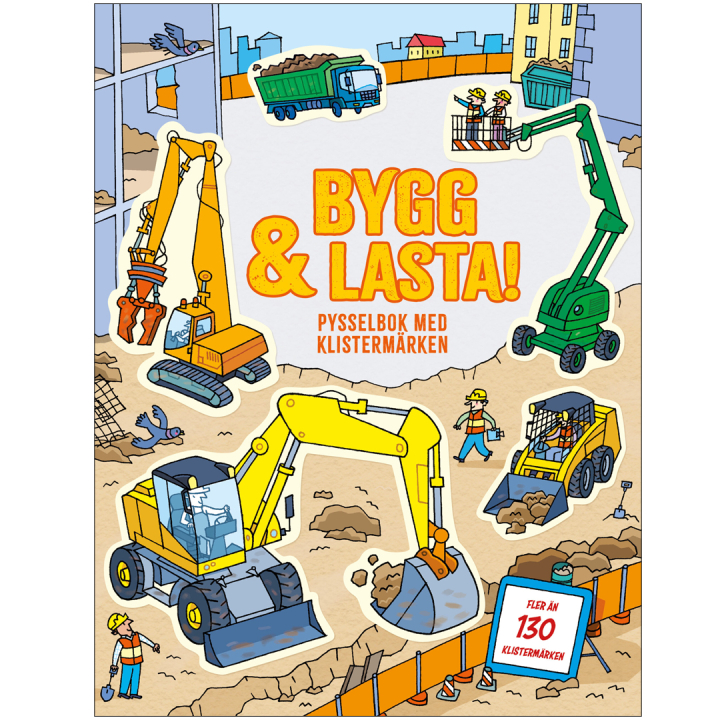 Bygg och lasta: Pysselbok med klistermärken i gruppen Kids / Kul og læring / Fargeleggings- og håndverksbøker / Hobbybøker hos Pen Store (135627)