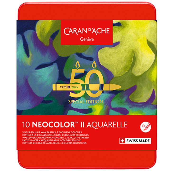 Neocolor II Aquarelle 50 Years Lush 10-sett i gruppen Kunstnermateriell / Kunstnerfarge / Pastell / Vokspasteller hos Pen Store (135628)
