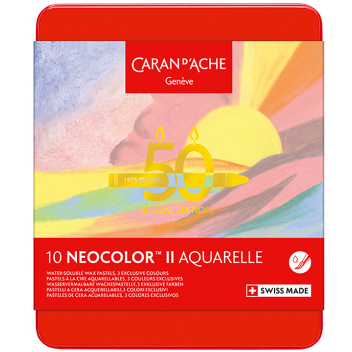 Neocolor II Aquarelle 50 Years Pastel 10-sett i gruppen Kunstnermateriell / Kunstnerfarge / Pastell / Vokspasteller hos Pen Store (135631)