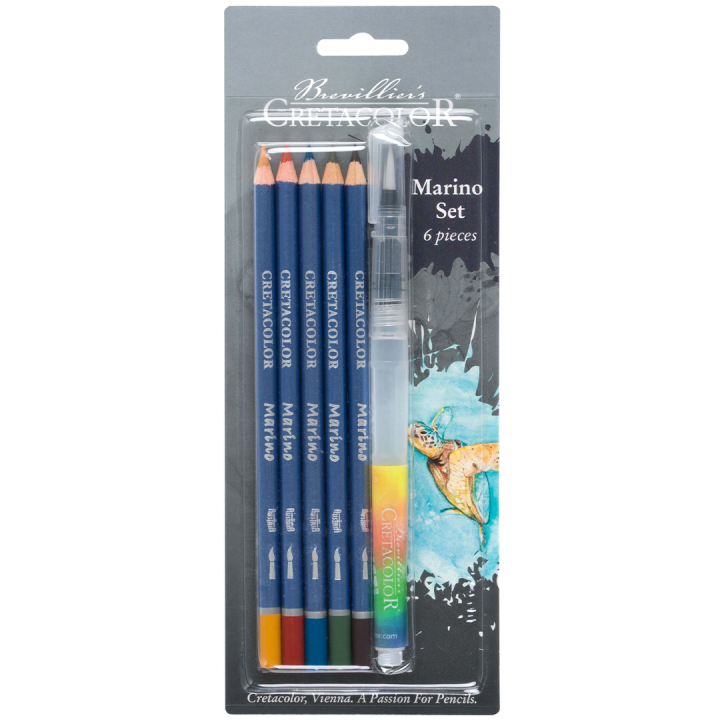 Marino Akvarellset 6 deler i gruppen Penner / Kunstnerpenner / Akvarellblyanter hos Pen Store (135645)