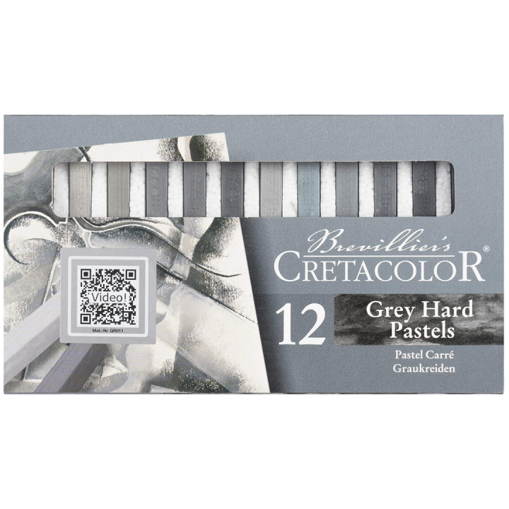 Pastellkritt Harde Gråtoner 12-sett i gruppen Kunstnermateriell / Kritt og blyanter / Pastellkritt hos Pen Store (135650)