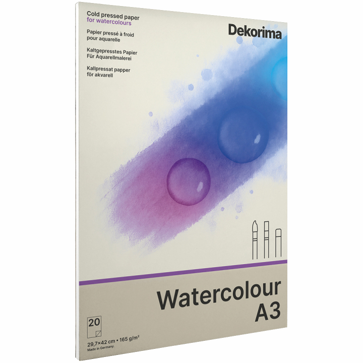 Watercolour Pad 165g A3 i gruppen Papir & Blokk / Artistblokk / Akvarellpapir hos Pen Store (135677)