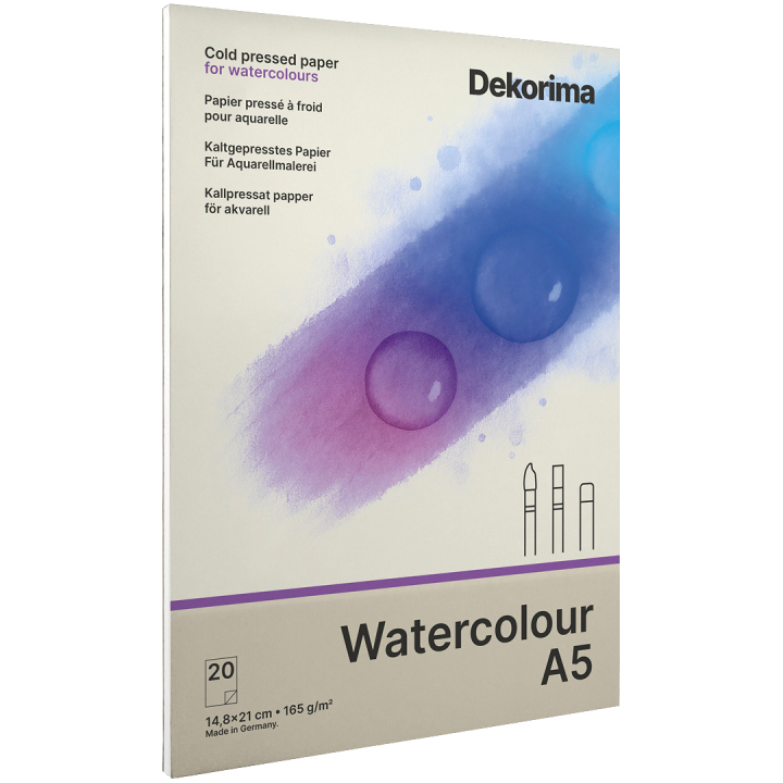 Watercolour Pad 165g A5 i gruppen  Papir & Blokk / Artistblokk / Akvarellpapir hos Pen Store (135679)