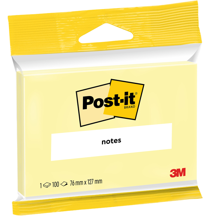 Post-it 76x127 Gul i gruppen  Papir & Blokk / Skrive og ta notater / Post-it og notisblokker hos Pen Store (135695)