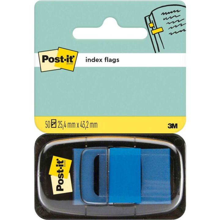 Post-it Indeksfaner 25,4 x 43,2 mm Blå i gruppen  Papir & Blokk / Skrive og ta notater / Post-it og notisblokker hos Pen Store (135702)