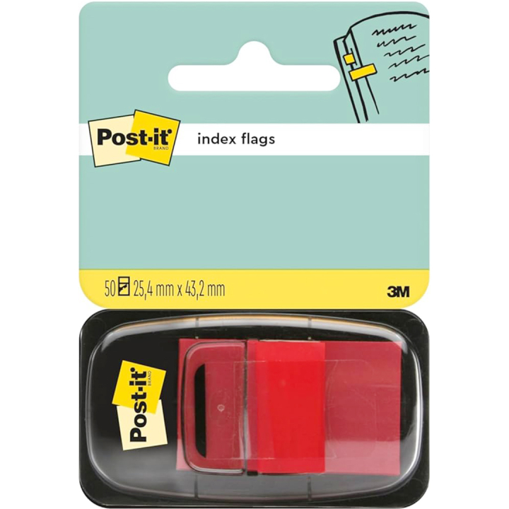 Post-it Indeksfaner 25,4 x 43,2 mm Rød i gruppen  Papir & Blokk / Skrive og ta notater / Post-it og notisblokker hos Pen Store (135706)