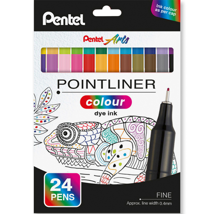 Pointliner Colour 24-sett i gruppen Penner / Kunstnerpenner / Tusjpenner hos Pen Store (135773)