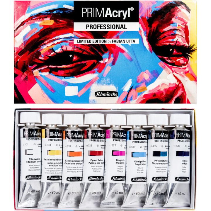 PRIMAcryl Akrylmaling 60 ml 8-sett Fabian Utta i gruppen Kunstnermateriell / Kunstnerfarge / Akrylmaling hos Pen Store (136013)