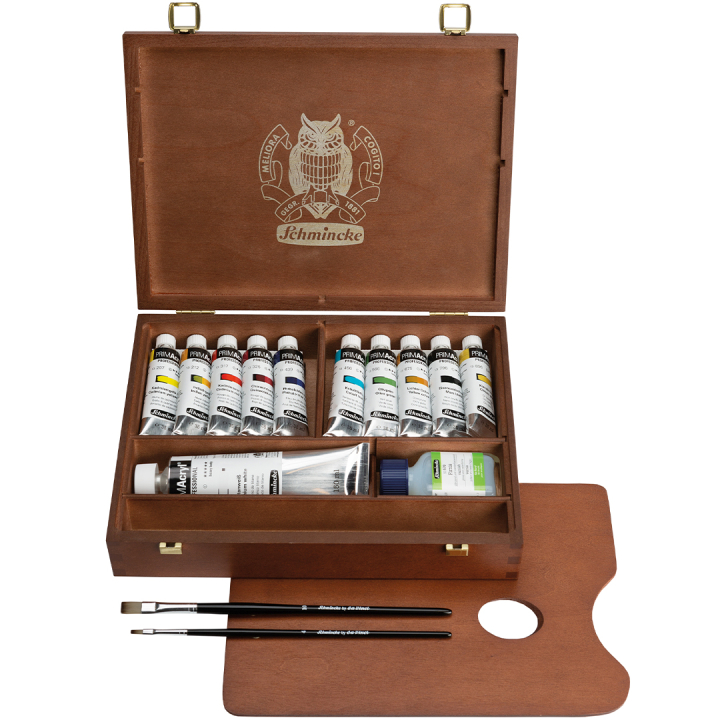 PRIMAcryl Akrylmaling Wooden Box set i gruppen Kunstnermateriell / Kunstnerfarge / Akrylmaling hos Pen Store (136014)