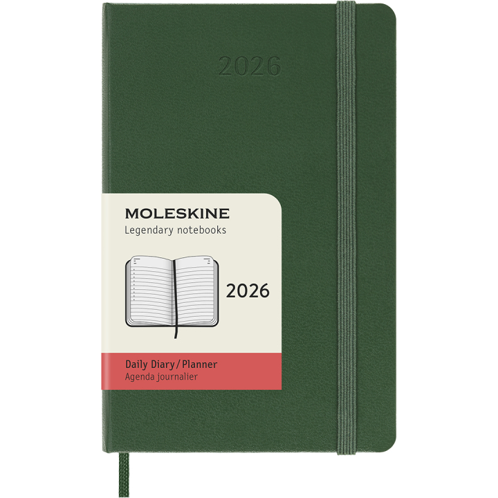 Kalender 12M Daily 2026 Hardcover Pocket Myrtle Green i gruppen  Papir & Blokk / Kalendere / 12 md kalendere hos Pen Store (136092)