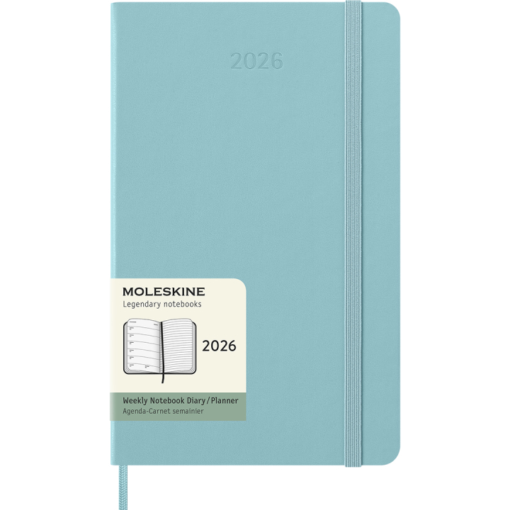 Kalender 12M Weekly Notebook 2026 Hardcover Large Aquamarine i gruppen  Papir & Blokk / Kalendere / 12 md kalendere hos Pen Store (136132)