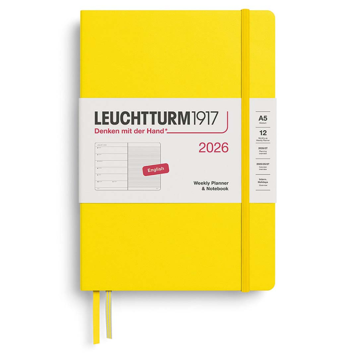 Kalender Weekly Planner & Notebook 2026 A5 Lemon i gruppen  Papir & Blokk / Kalendere / 12 md kalendere hos Pen Store (136222)