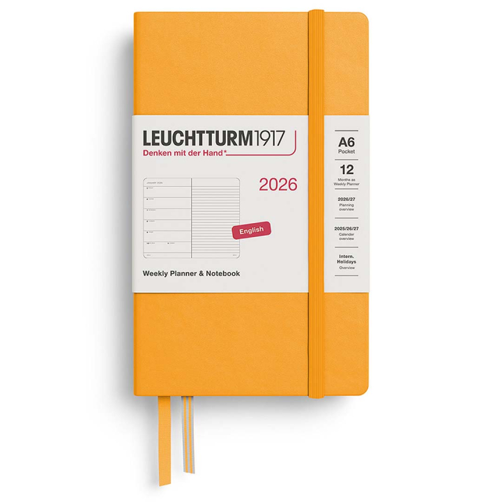 Kalender Weekly Planner & Notebook 2026 A6 Rising Sun i gruppen  Papir & Blokk / Kalendere / 12 md kalendere hos Pen Store (136233)