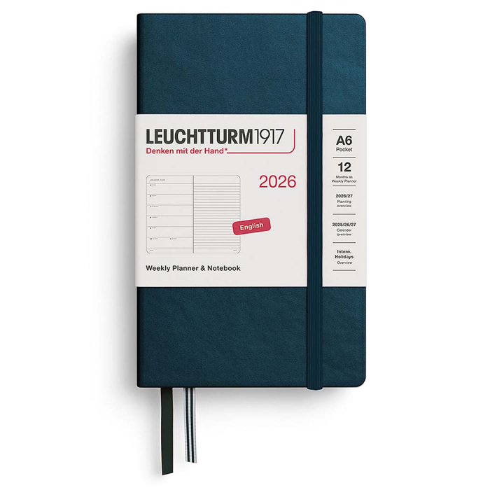 Kalender Weekly Planner & Notebook 2026 A6 Deep Sea i gruppen  Papir & Blokk / Kalendere / 12 md kalendere hos Pen Store (136236)
