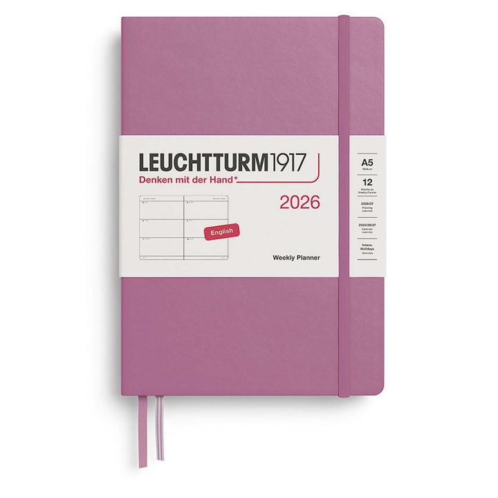 Kalender Weekly Planner 2026 A5 Dusty Rose i gruppen  Papir & Blokk / Kalendere / 12 md kalendere hos Pen Store (136252)