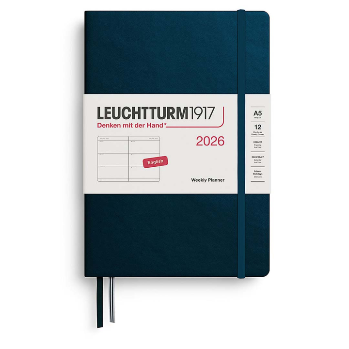 Kalender Weekly Planner 2026 A5 Deep Sea i gruppen  Papir & Blokk / Kalendere / 12 md kalendere hos Pen Store (136257)
