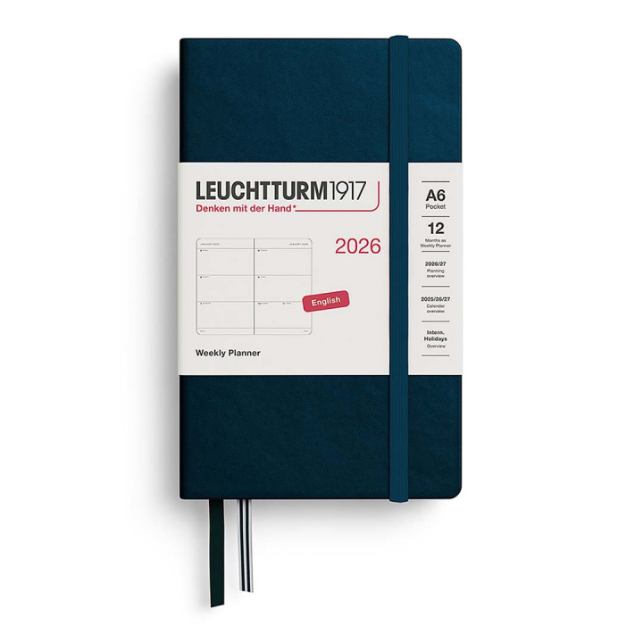 Kalender Weekly Planner 2026 A6 Deep Sea i gruppen  Papir & Blokk / Kalendere / 12 md kalendere hos Pen Store (136265)