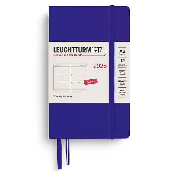 Kalender Weekly Planner 2026 A6 Ink i gruppen  Papir & Blokk / Kalendere / 12 md kalendere hos Pen Store (136266)