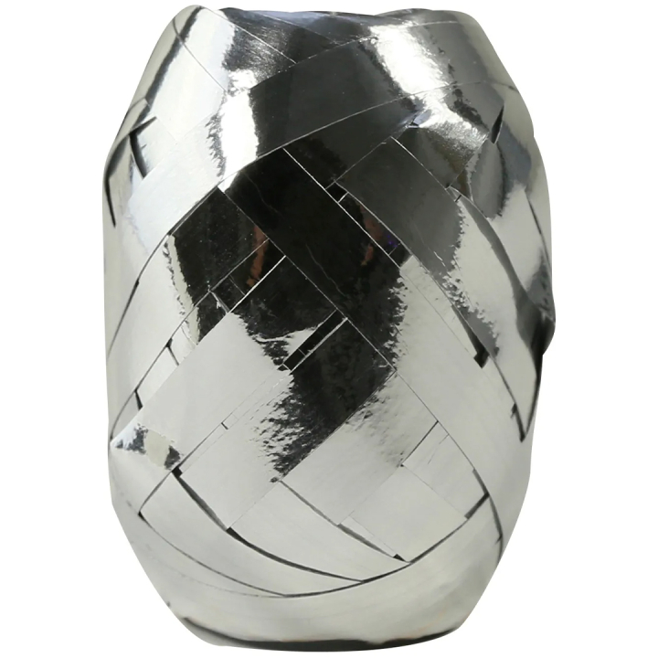 Gavebånd Metallic 10m x 7 mm Sølv i gruppen Hobby & Kreativitet / Høytider og sesong / Innpakning hos Pen Store (136412)