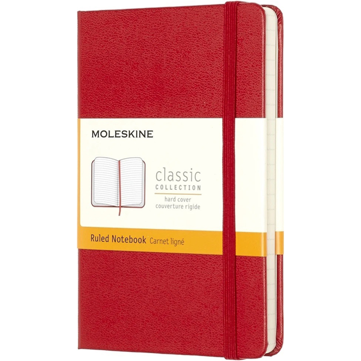 Classic Hard Cover Notebook Pocket Red i gruppen  Papir & Blokk / Skrive og ta notater / Notatbøker hos Pen Store (136819_r)