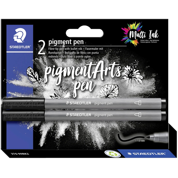 Pigment Arts Pen Black 2-pakk  i gruppen Penner / Kunstnerpenner / Tusjpenner hos Pen Store (136854)