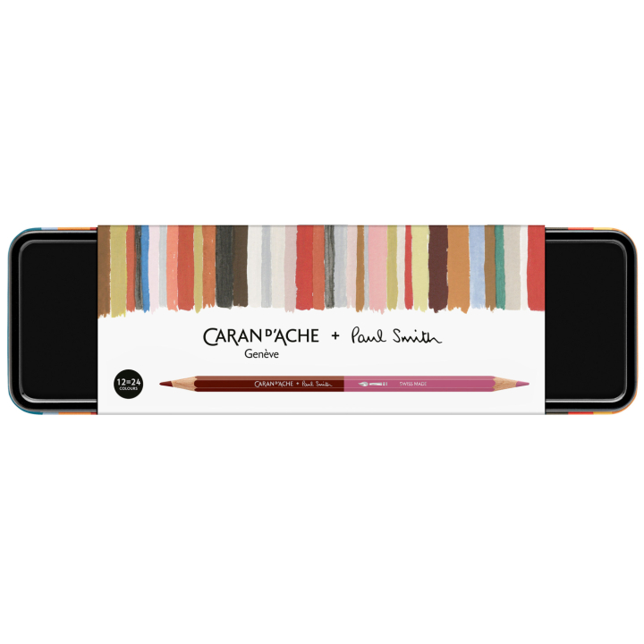Bicolor Paul Smith 12‑sett + pensel i gruppen Penner / Kunstnerpenner / Akvarellblyanter hos Pen Store (137004)