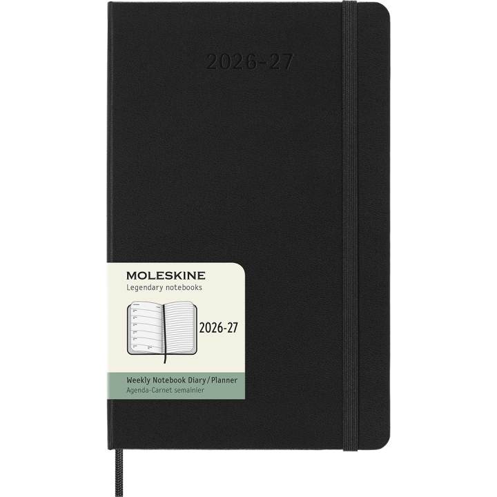Kalender 18M WeekNote Hard Cover Large Black i gruppen Papir & Blokk / Kalendere / 18 md kalendere hos Pen Store (137011)