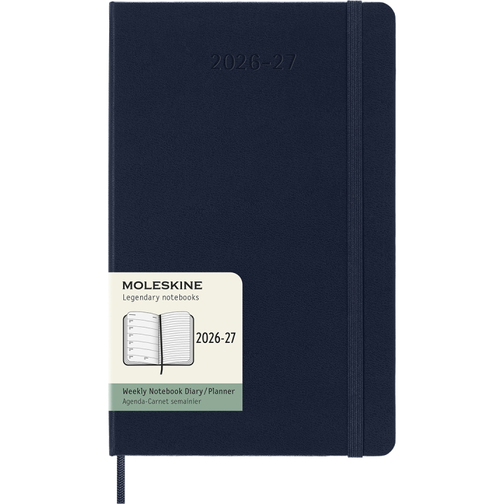 Kalender 18M WeekNote Hard Cover Large Sapphire Blue i gruppen Papir & Blokk / Kalendere / 18 md kalendere hos Pen Store (137017)