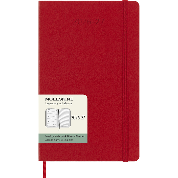 Kalender 18M WeekNote Hard Cover Large Red i gruppen Papir & Blokk / Kalendere / 18 md kalendere hos Pen Store (137022)