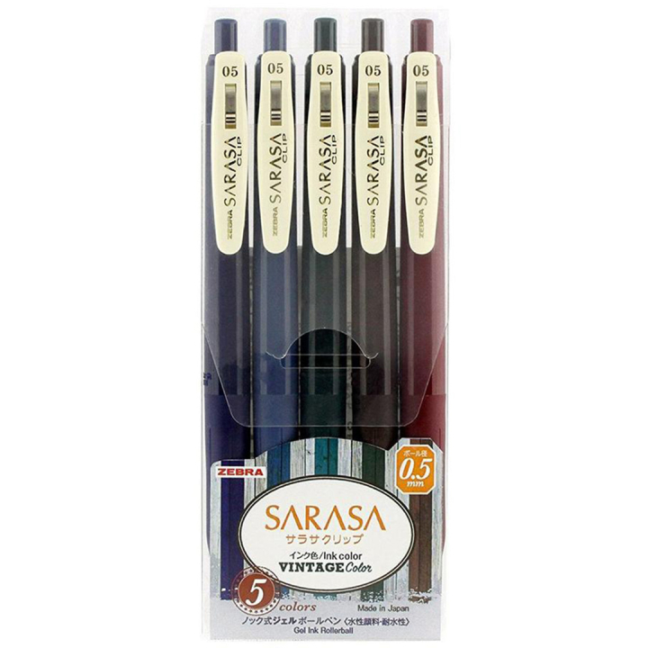 Sarasa Clip Vintage A 5-pakning i gruppen Penner / Skrive / Gelpenner hos Pen Store (137259)