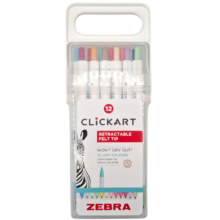 Clickart Light Colors 12-pakning i gruppen Penner / Merking og kontor / Merkepenner hos Pen Store (137261)
