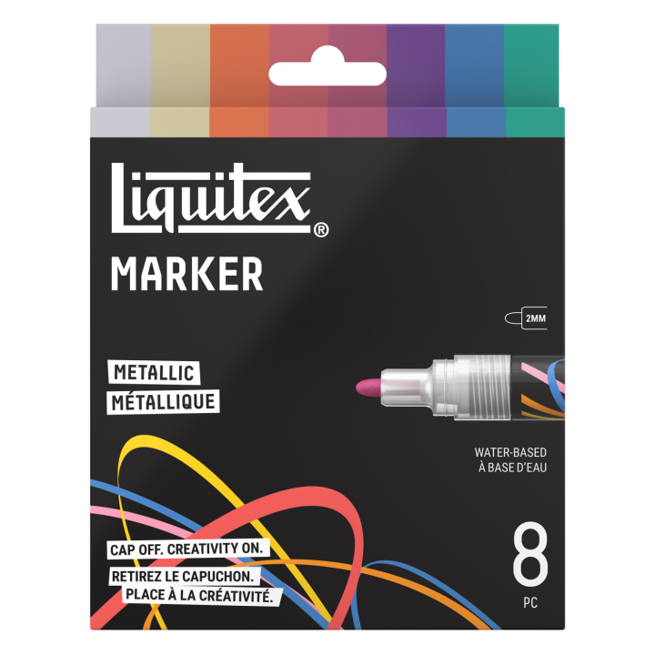 Marker Metallic 8-sett i gruppen Penner / Kunstnerpenner / Akrylmarkers hos Pen Store (137373)